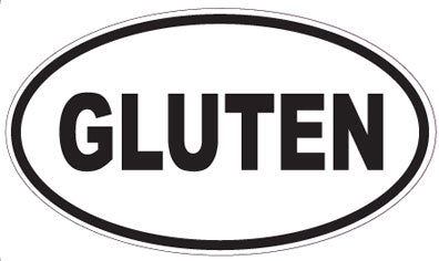 GLUTEN - Oval Sticker