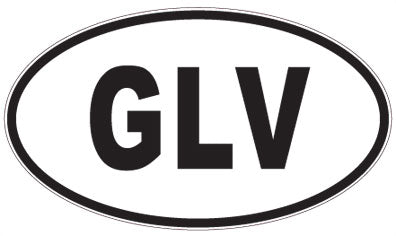 GLV - 3 Letter Initials Oval Magnet
