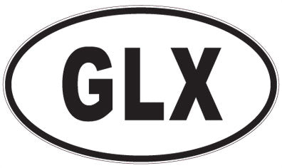 GLX - 3 Letter Initials Oval Magnet
