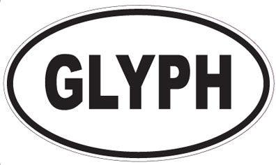 GLYPH - Oval Sticker