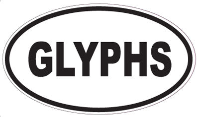 GLYPHS - Oval Sticker