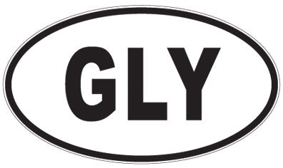 GLY - 3 Letter Initials Oval Magnet