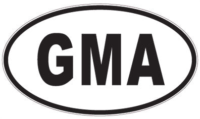GMA - 3 Letter Initials Oval Magnet