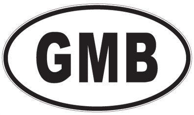 GMB - 3 Letter Initials Oval Magnet