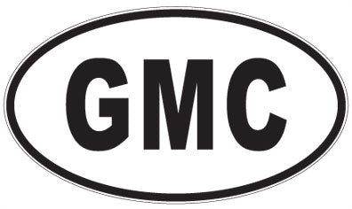 GMC - 3 Letter Initials Oval Magnet