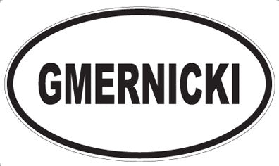 GMERNICKI - Oval Magnet