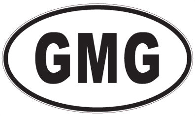 GMG - 3 Letter Initials Oval Magnet