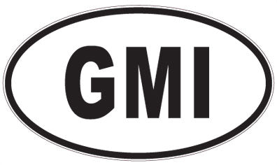 GMI - 3 Letter Initials Oval Magnet