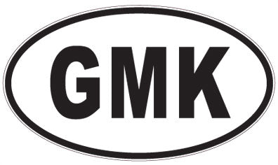 GMK - 3 Letter Initials Oval Magnet