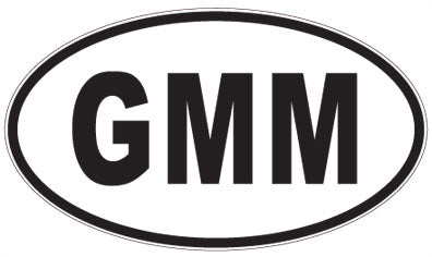 GMM - 3 Letter Initials Oval Magnet
