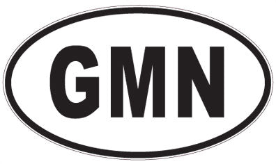 GMN - 3 Letter Initials Oval Sticker