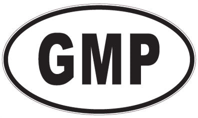 GMP - 3 Letter Initials Oval Sticker