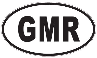 GMR - 3 Letter Initials Oval Magnet