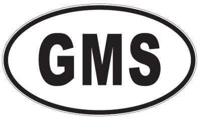 GMS - 3 Letter Initials Oval Sticker