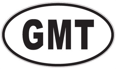 GMT - 3 Letter Initials Oval Sticker