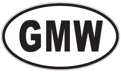GMW - 3 Letter Initials Oval Magnet