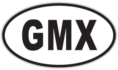 GMX - 3 Letter Initials Oval Sticker