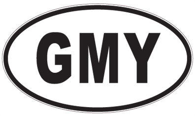 GMY - 3 Letter Initials Oval Magnet