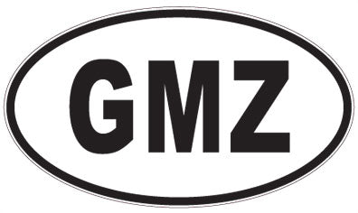 GMZ - 3 Letter Initials Oval Magnet