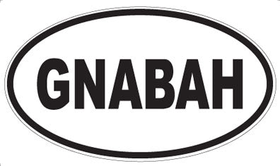 GNABAH - Oval Magnet