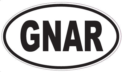 GNAR - Oval Sticker