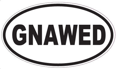 GNAWED - Oval Sticker