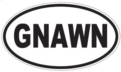 GNAWN - Oval Magnet