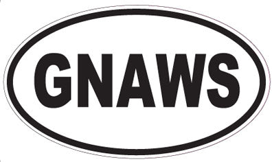 GNAWS - Oval Magnet