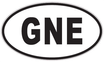 GNE - 3 Letter Initials Oval Magnet