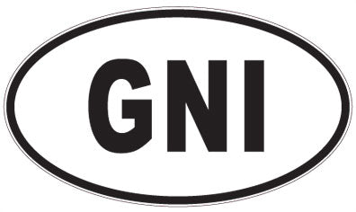 GNI - 3 Letter Initials Oval Magnet