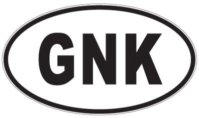 GNK - 3 Letter Initials Oval Magnet