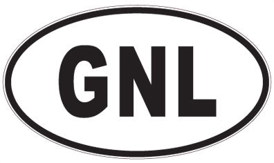 GNL - 3 Letter Initials Oval Sticker