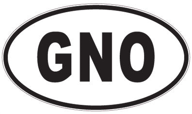 GNO - 3 Letter Initials Oval Sticker