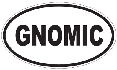 GNOMIC - Oval Sticker