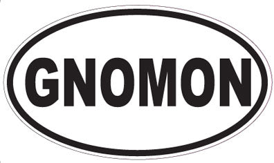 GNOMON - Oval Sticker