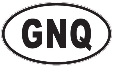 GNQ - 3 Letter Initials Oval Magnet