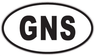 GNS - 3 Letter Initials Oval Magnet