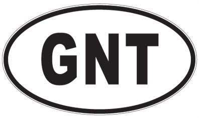 GNT - 3 Letter Initials Oval Sticker