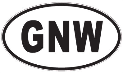 GNW - 3 Letter Initials Oval Magnet