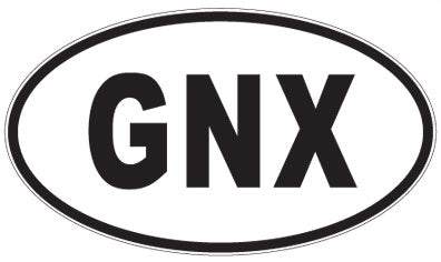 GNX - 3 Letter Initials Oval Magnet