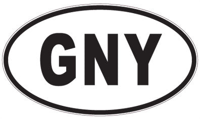GNY - 3 Letter Initials Oval Magnet