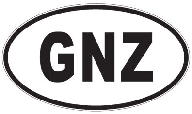GNZ - 3 Letter Initials Oval Sticker