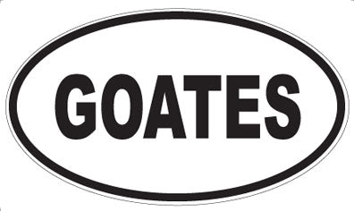 GOATES - Oval Magnet