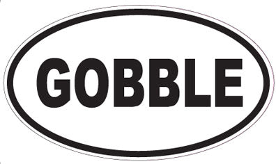 GOBBLE - Oval Sticker