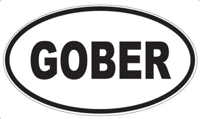 GOBER - Oval Magnet