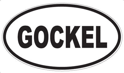GOCKEL - Oval Magnet