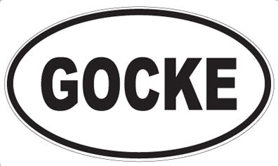 GOCKE - Oval Magnet