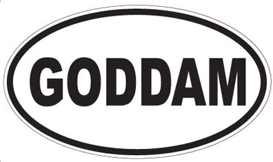 GODDAM - Oval Sticker