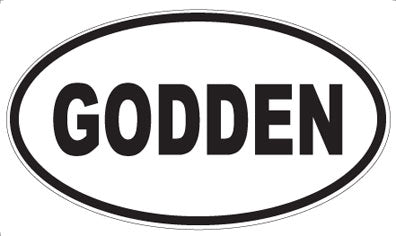 GODDEN - Oval Magnet