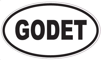 GODET - Oval Sticker
